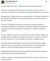 'Lula é o único que quer o tarifaço', responde Flávio após presidente atribuir à família Bolsonaro nova taxa dos EUA